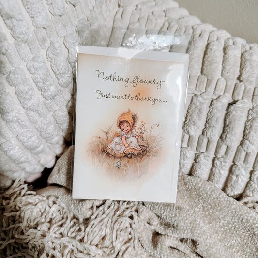 Vintage Thank You Stationery card  (1978 Laurel / American Greetings)