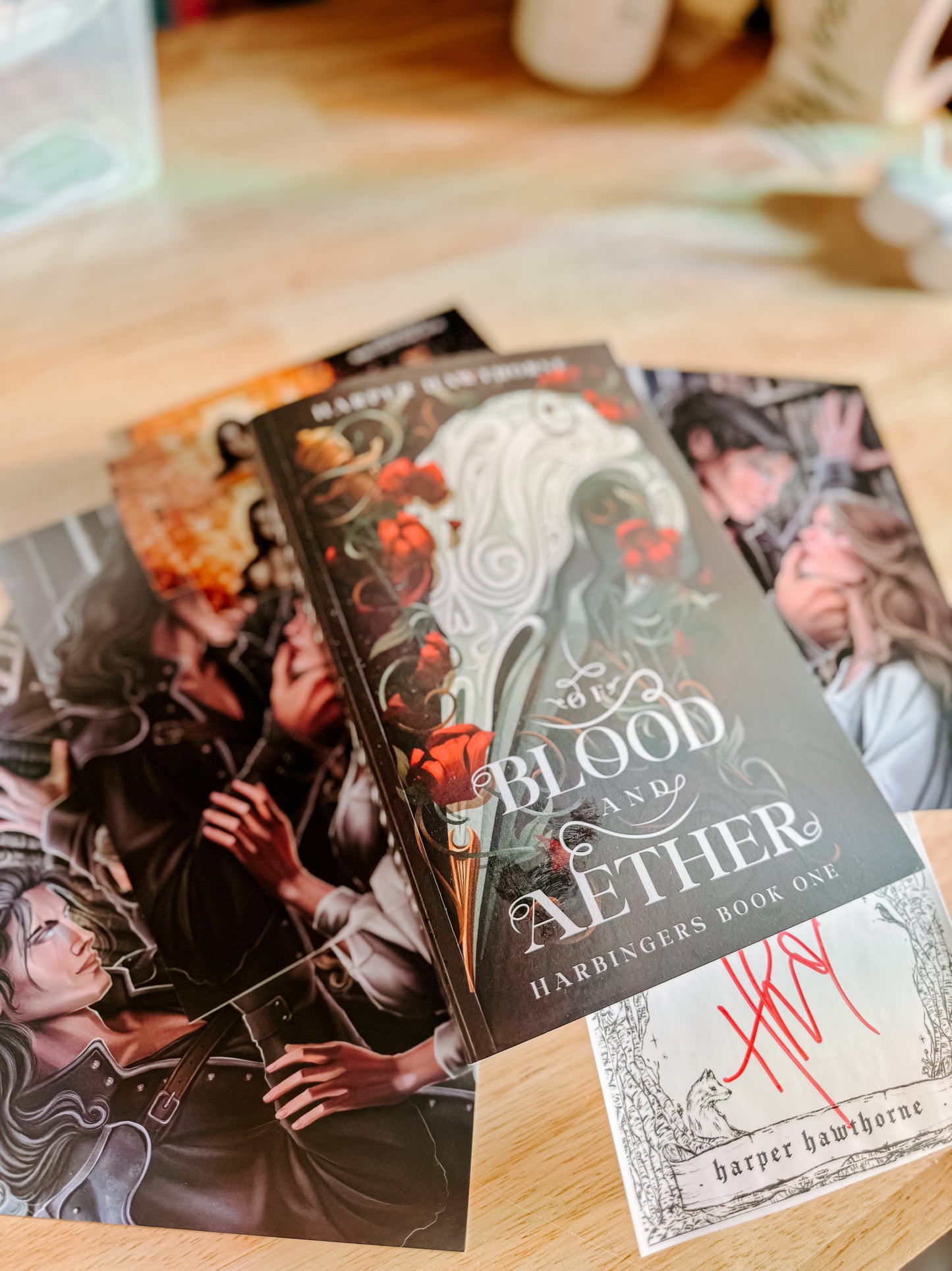 Of Blood and Aether: Harbingers, Book 1 By: Harper Hawthorne with Signed bookplate