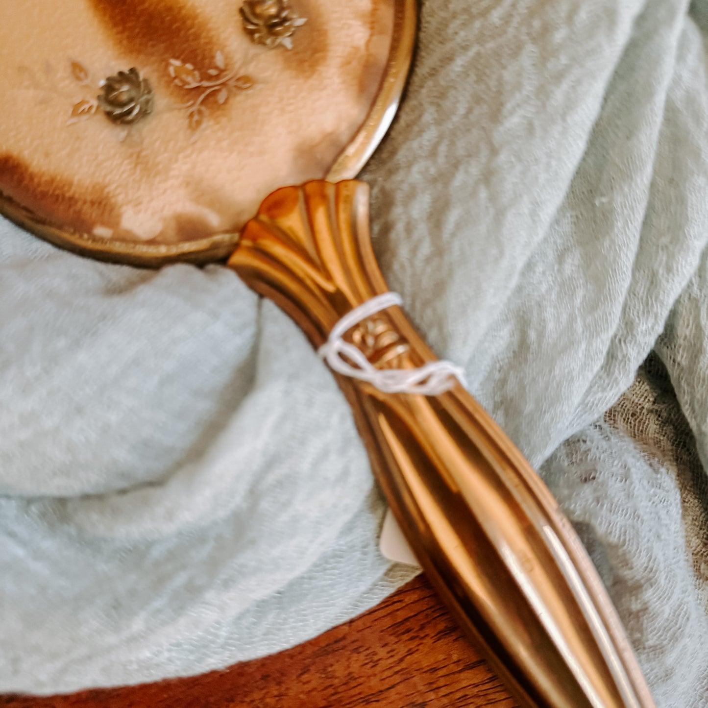 Vintage Rose Vanity Hand Mirror