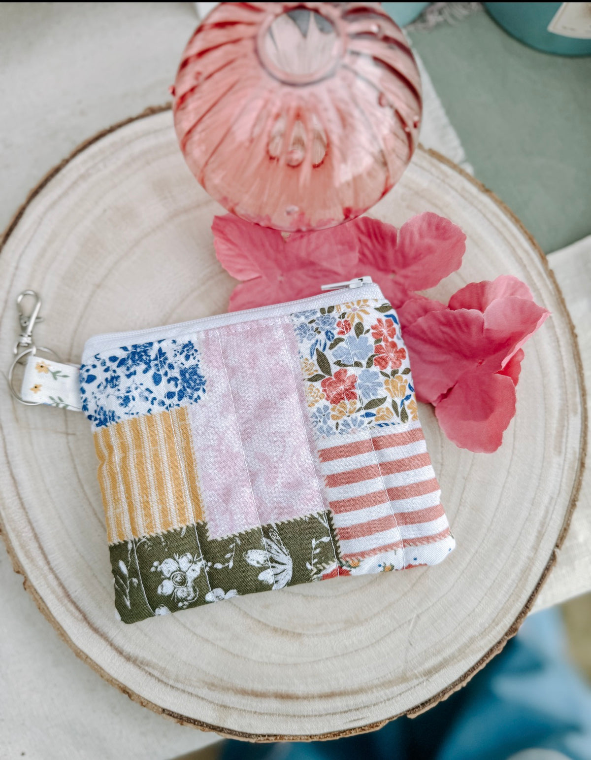 Handmade Quilted Cotton Mini Wallet