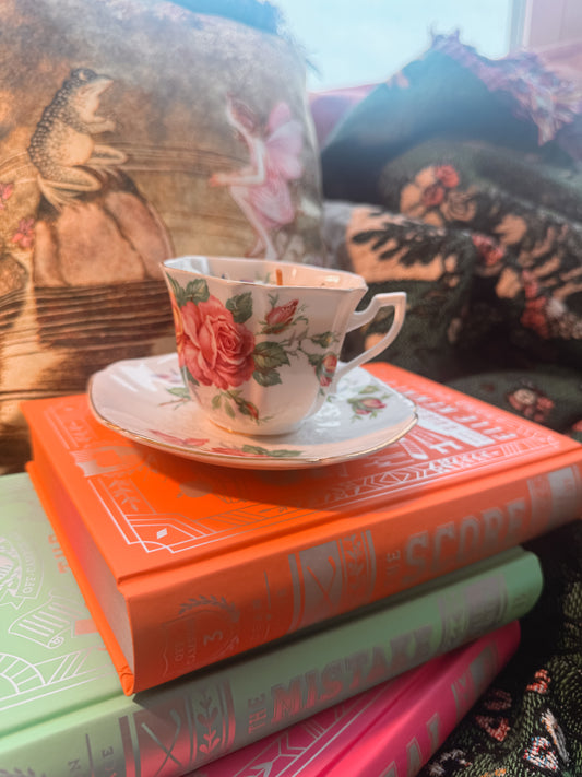 Old Rose Lemon Verbena Teacup Candle