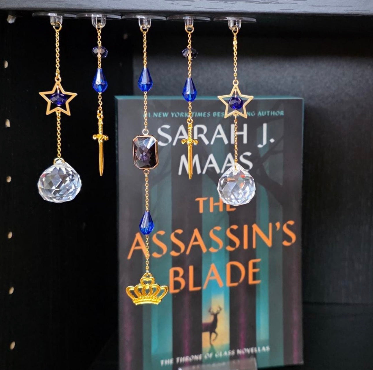 Crowned in Starlight Fantasy Bookshelf Charms – Set of 5
