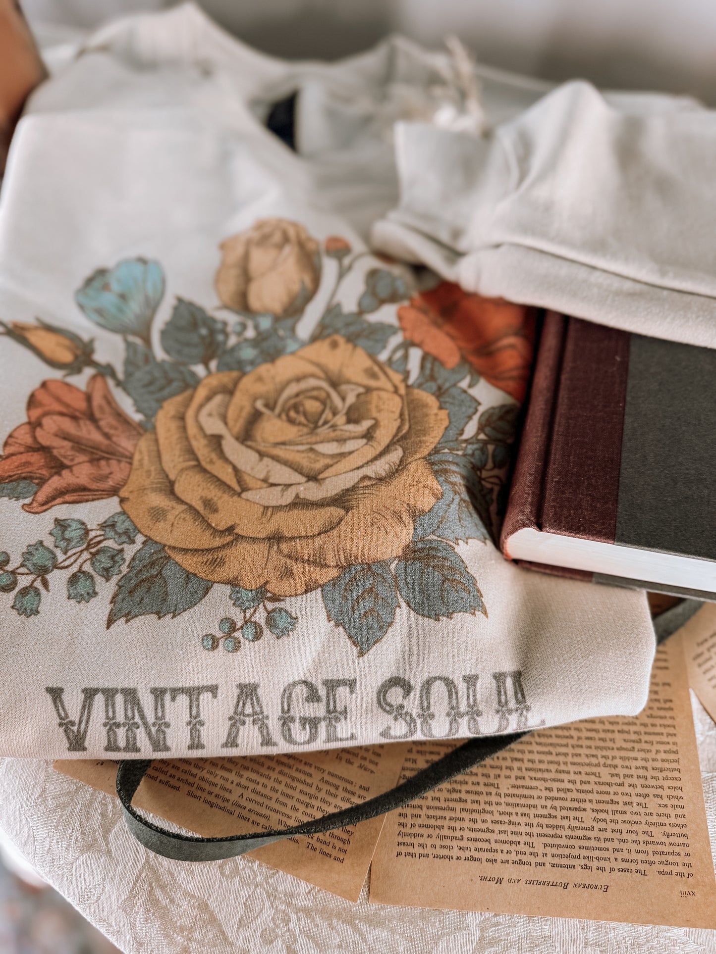 Vintage Soul Floral Crew Neck Sweatshirt