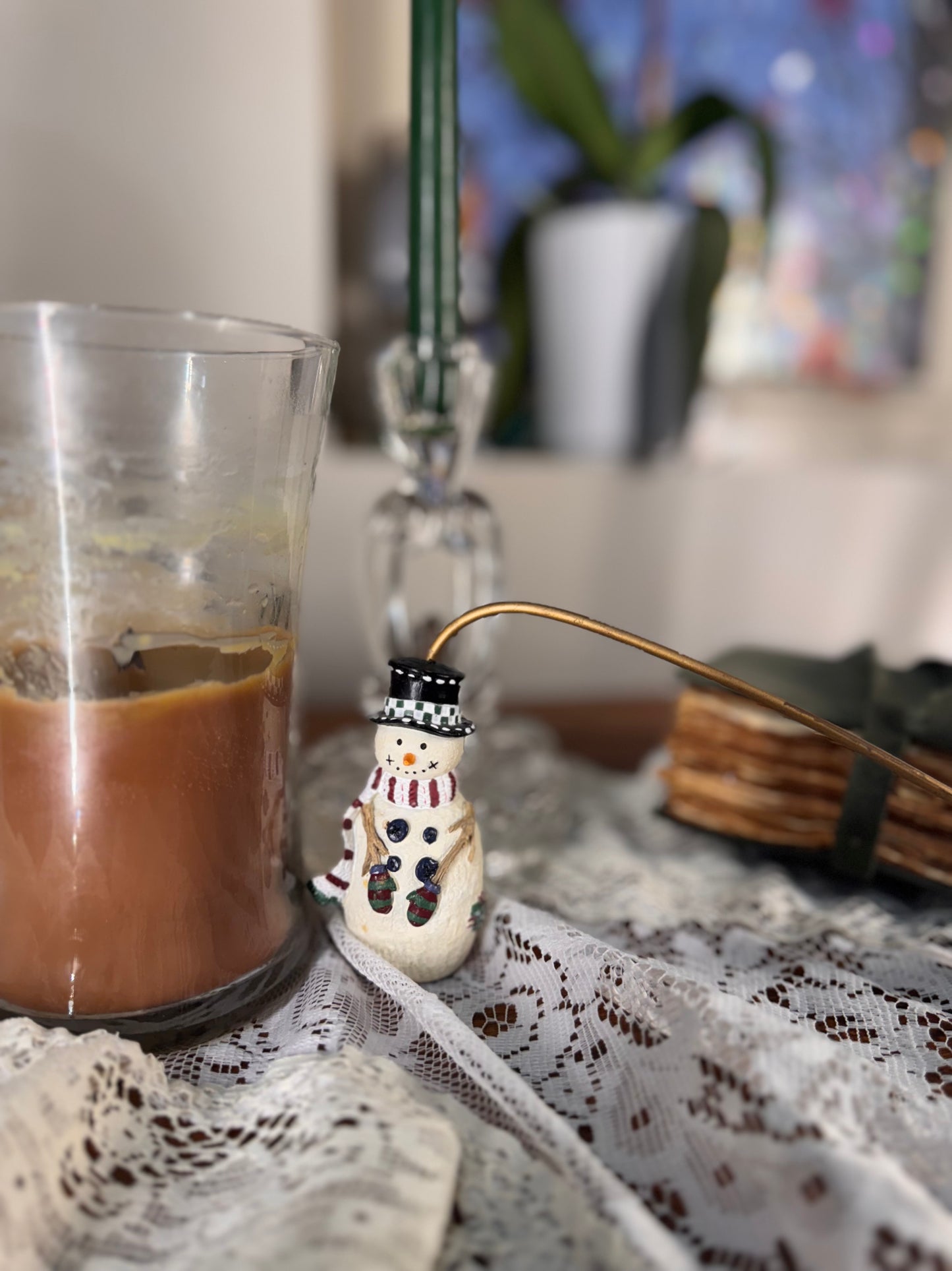 Vintage Snowman Candle Snuffer