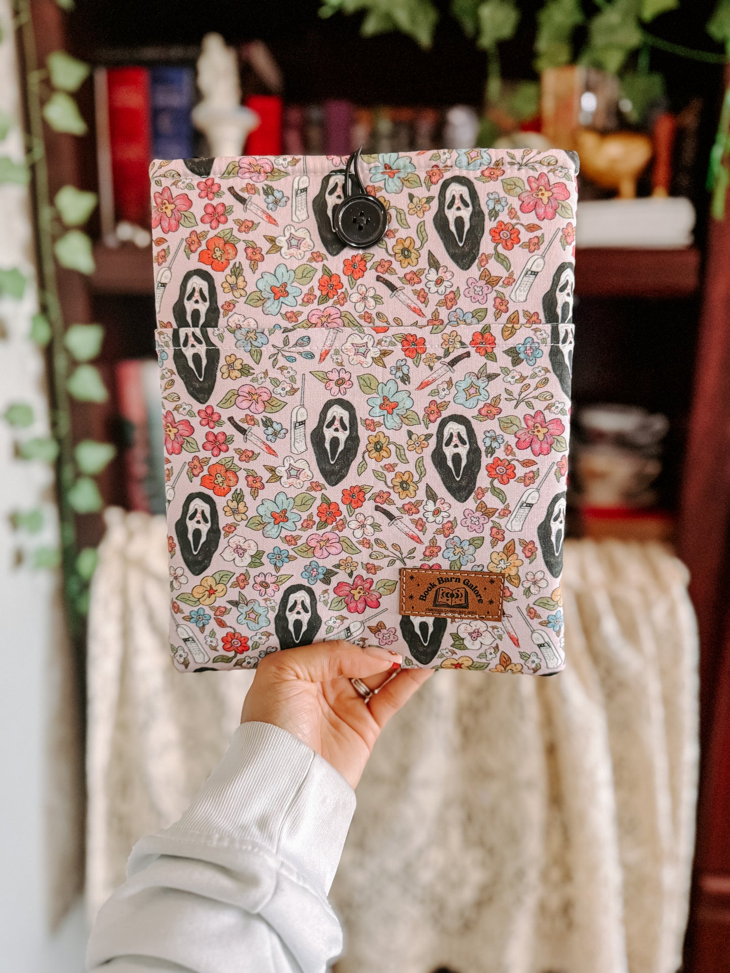 🌸 Ghostface Floral Book Sleeve 🌸