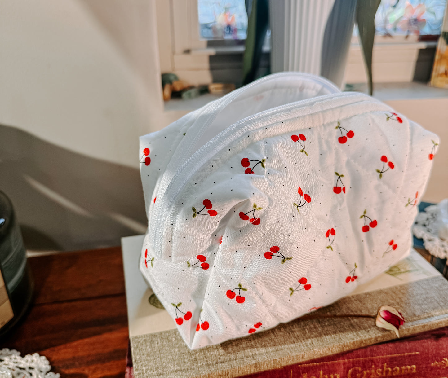 Handmade XL Quilted Makeup Pouch