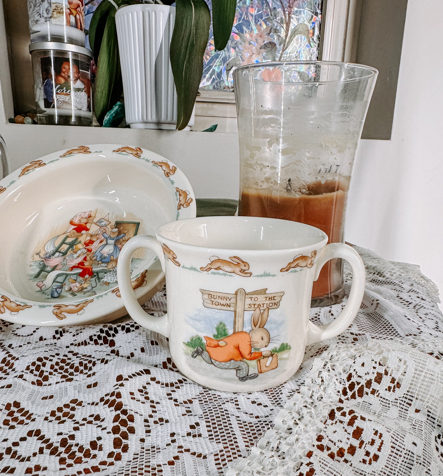 Vintage Bunny Storybook Children’s Dish Set (3-Piece)