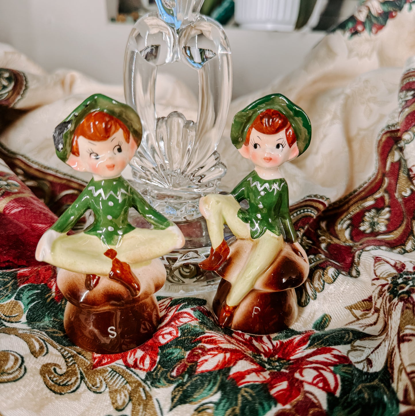 Vintage Elf Salt & Pepper Shakers