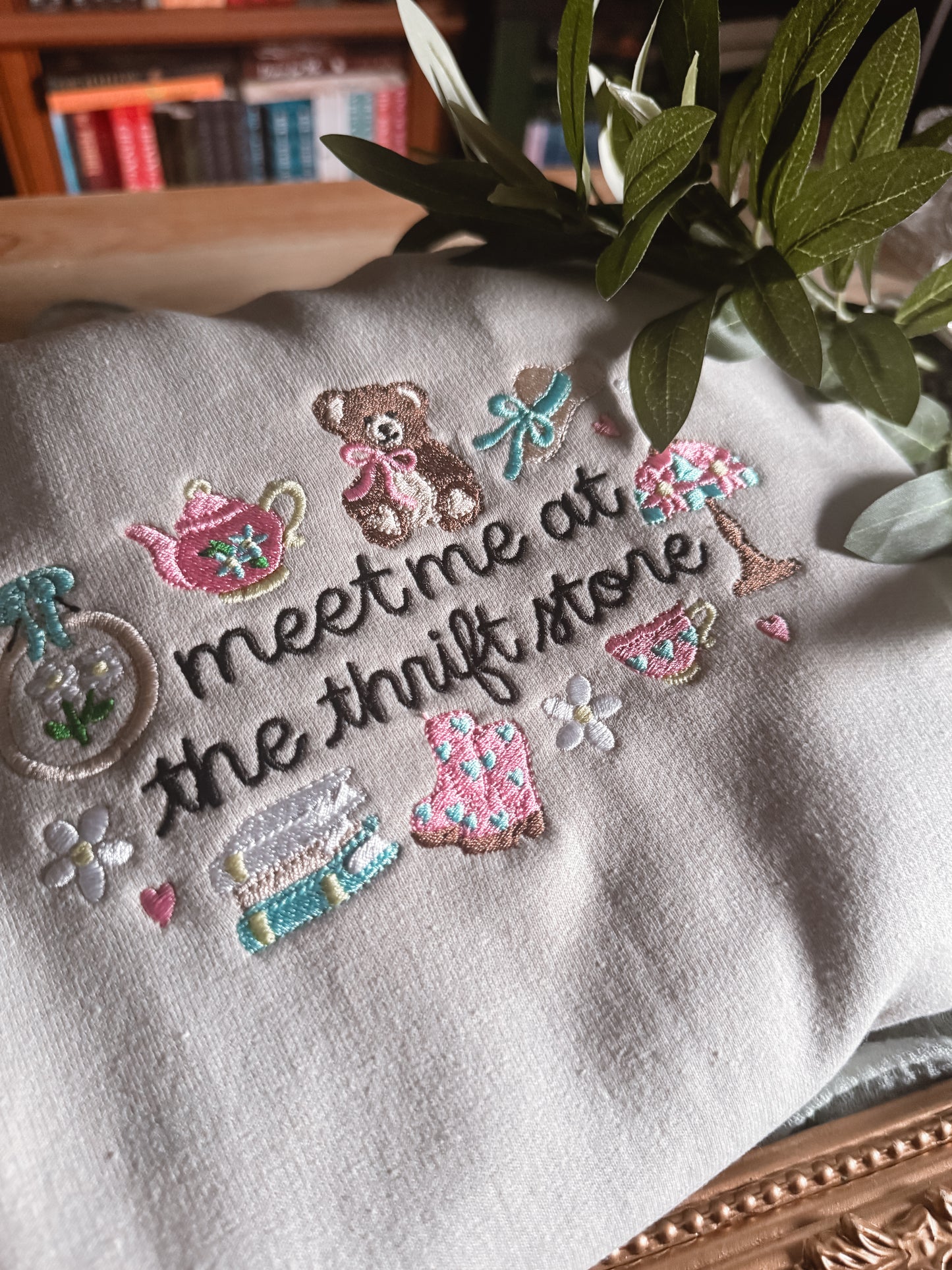 Meet Me At The Thrift Store Embroidered Crewneck