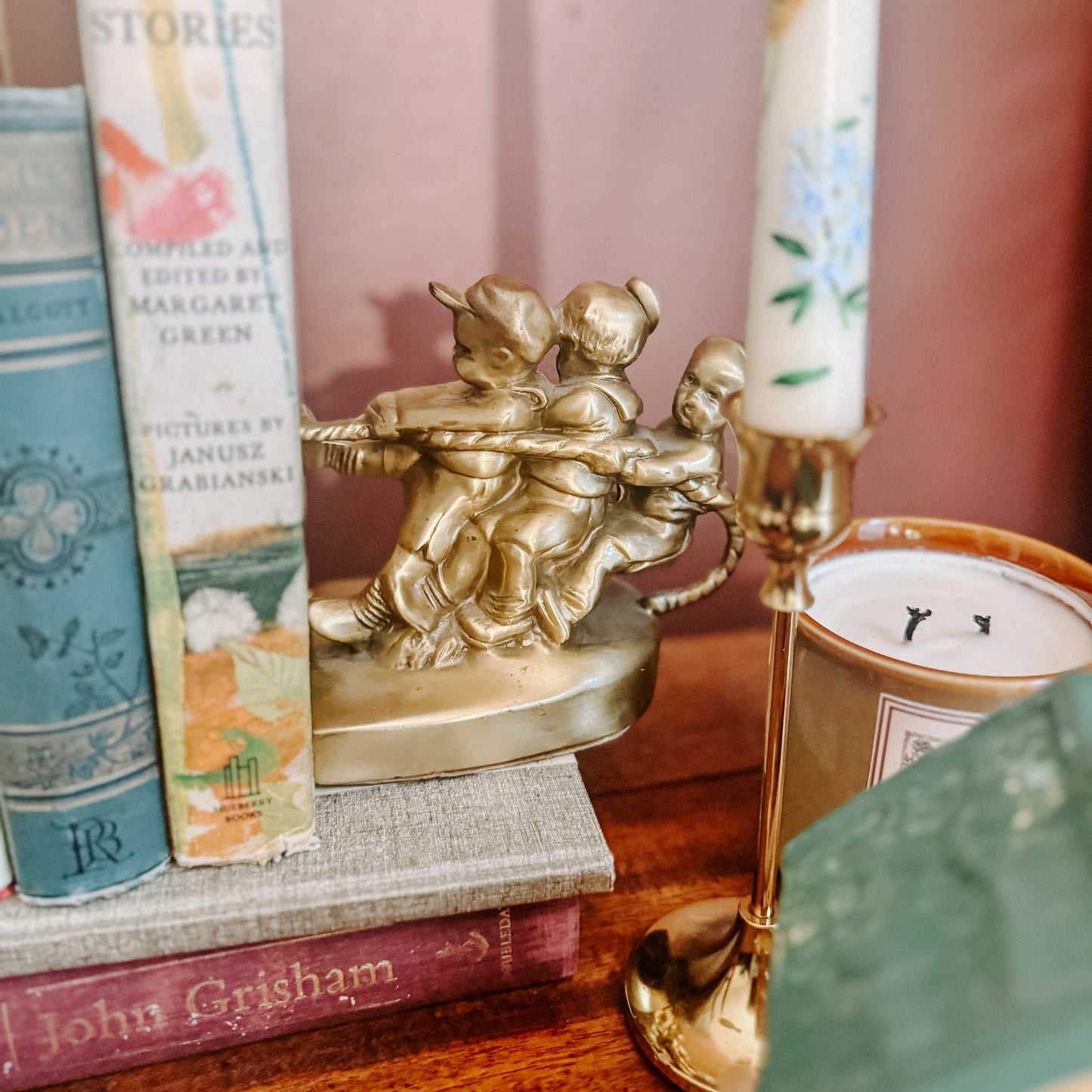 Tug of Wonder Vintage Brass Bookends