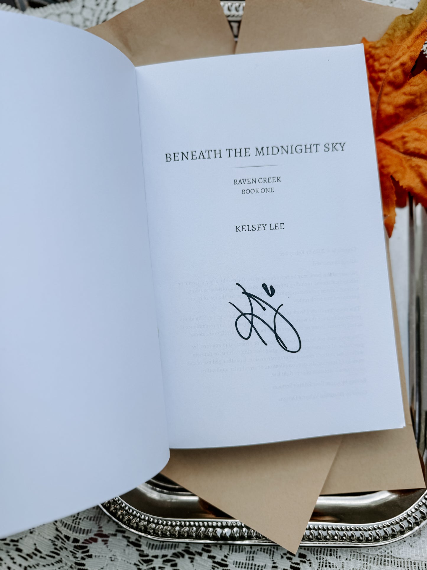 Beneath the Midnight Sky SIGNED by Kelsey Lee