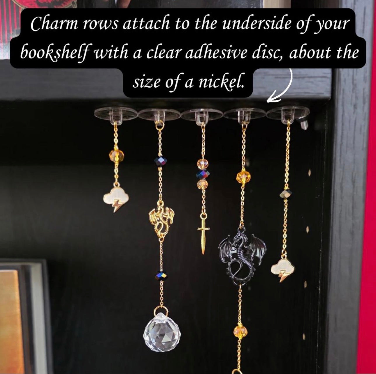 Dragons & Lightning Bookshelf Charm Set of 5