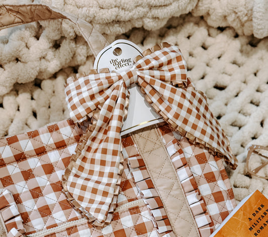 Maple Gingham Darling Bow