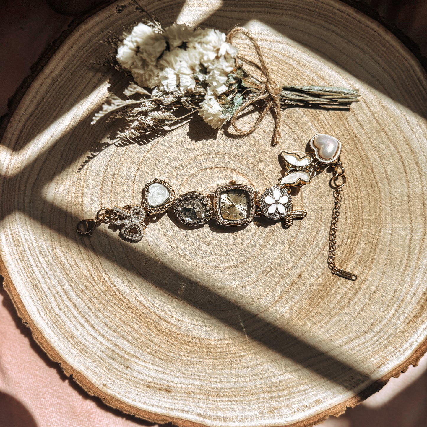 Vintage Timekeeper Charm Bracelet