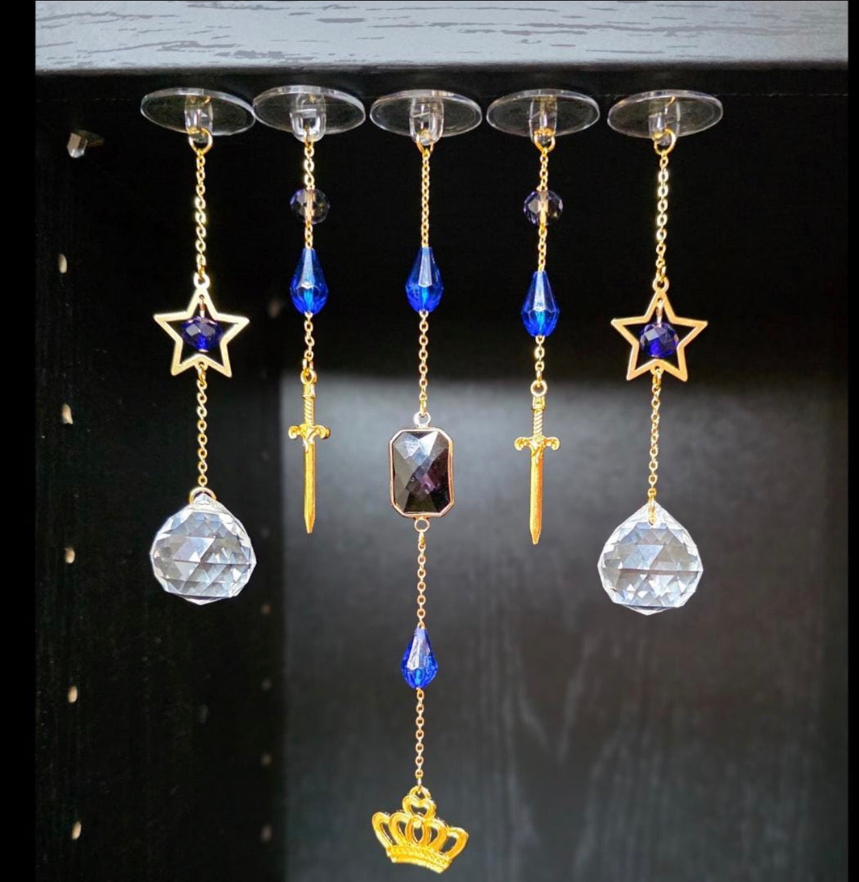 Crowned in Starlight Fantasy Bookshelf Charms – Set of 5