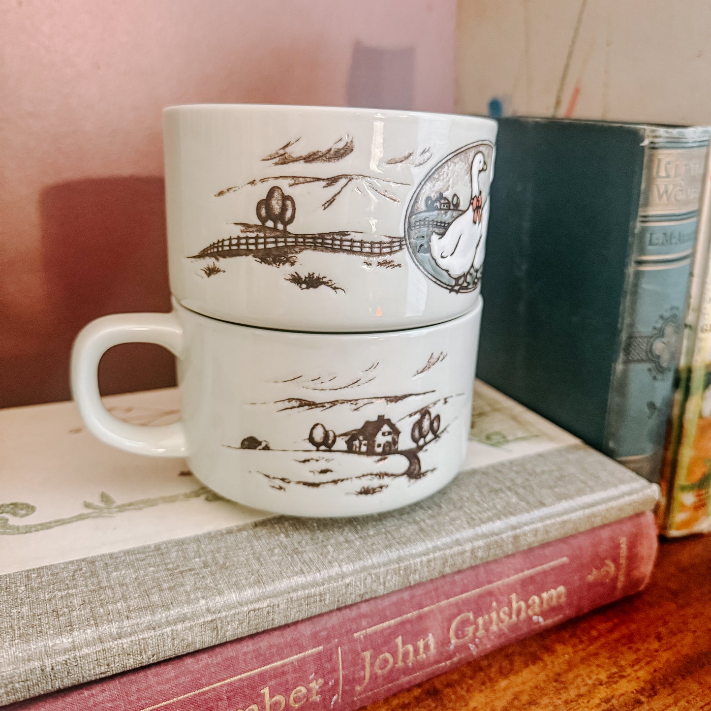Whispering Geese Tea Cups