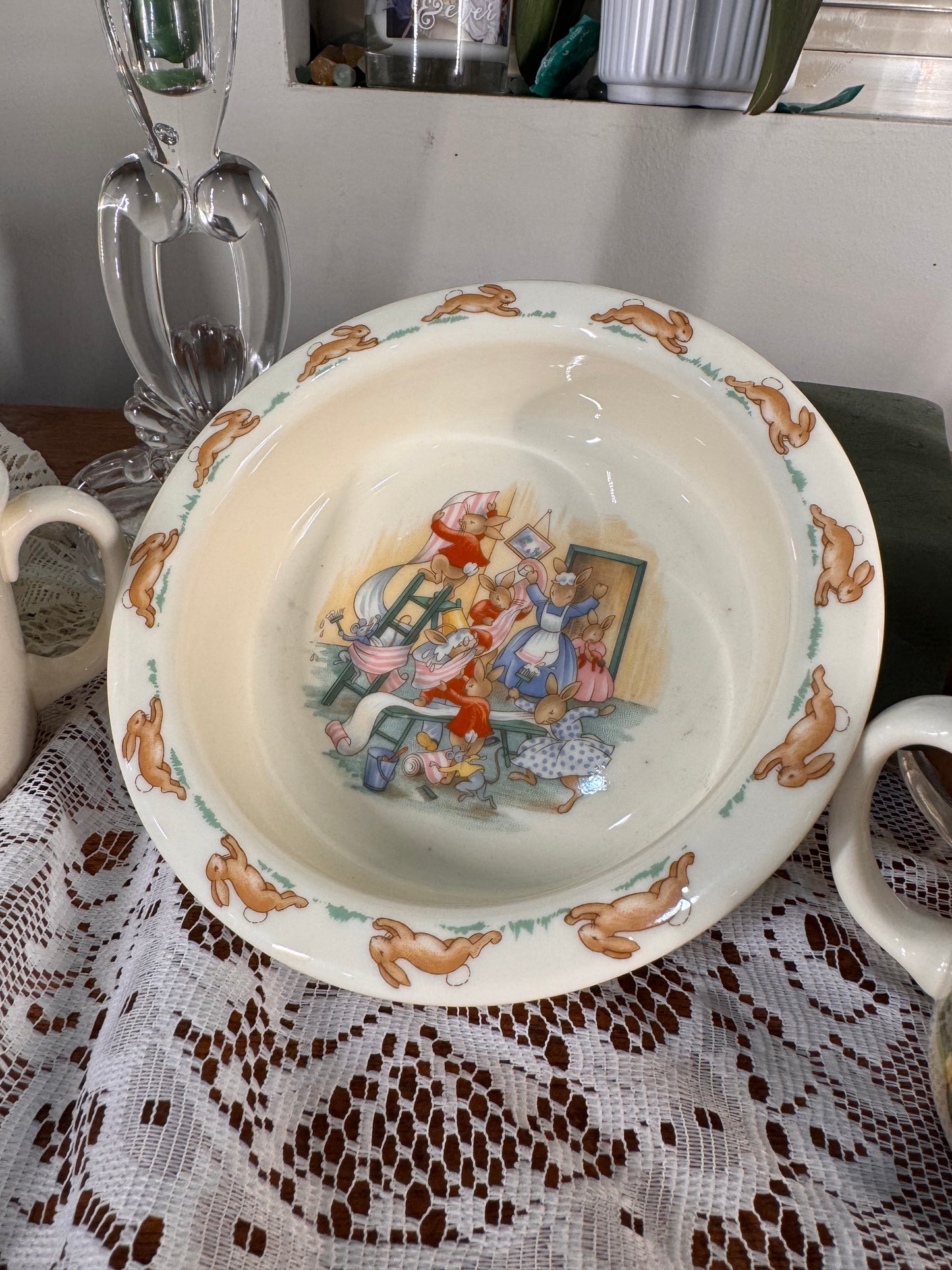 Vintage Bunny Storybook Children’s Dish Set (3-Piece)