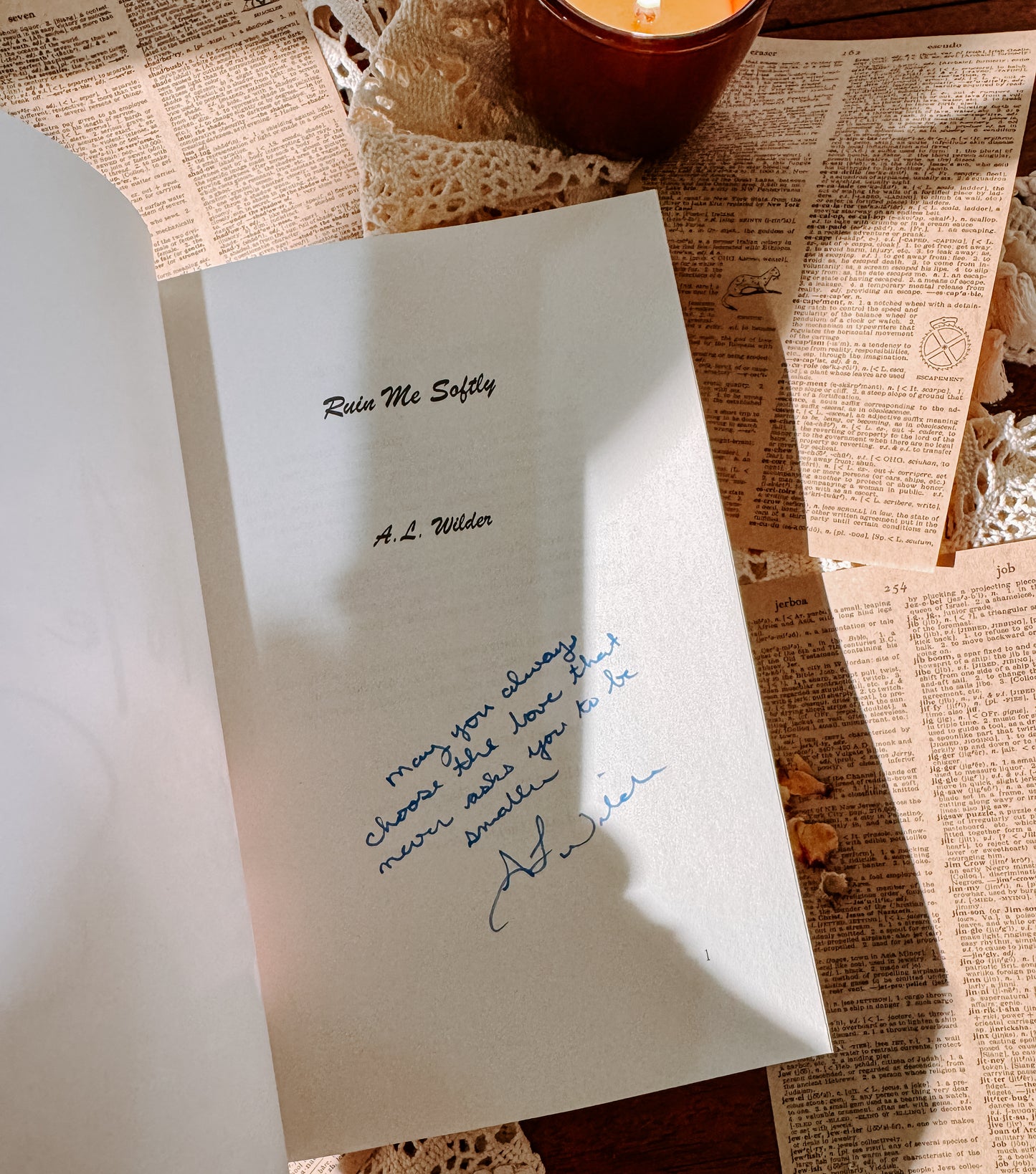 Ruin Me Softly By: A L Wilder SIGNED PRE-ORDER