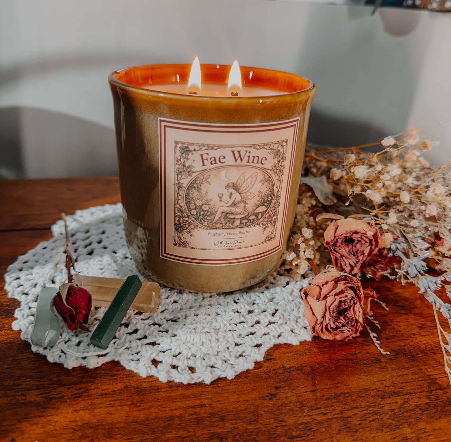 Fae wine candle with love Meena 