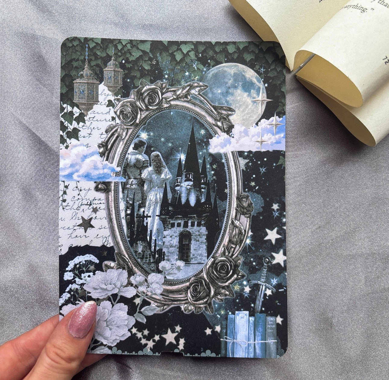 Midnight Castle Mirror Holographic Kindle Insert