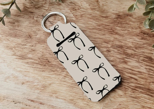 Chapstick holder bow
