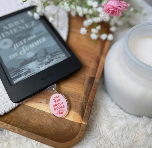 💕 “Will Yap About Books” Kindle Dust Plug Charm