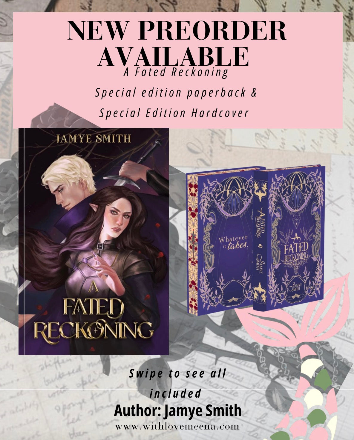 A Fated Reckoning By: Jamye Smith SIGNED PREORDER Special edition paperback & Hardcover