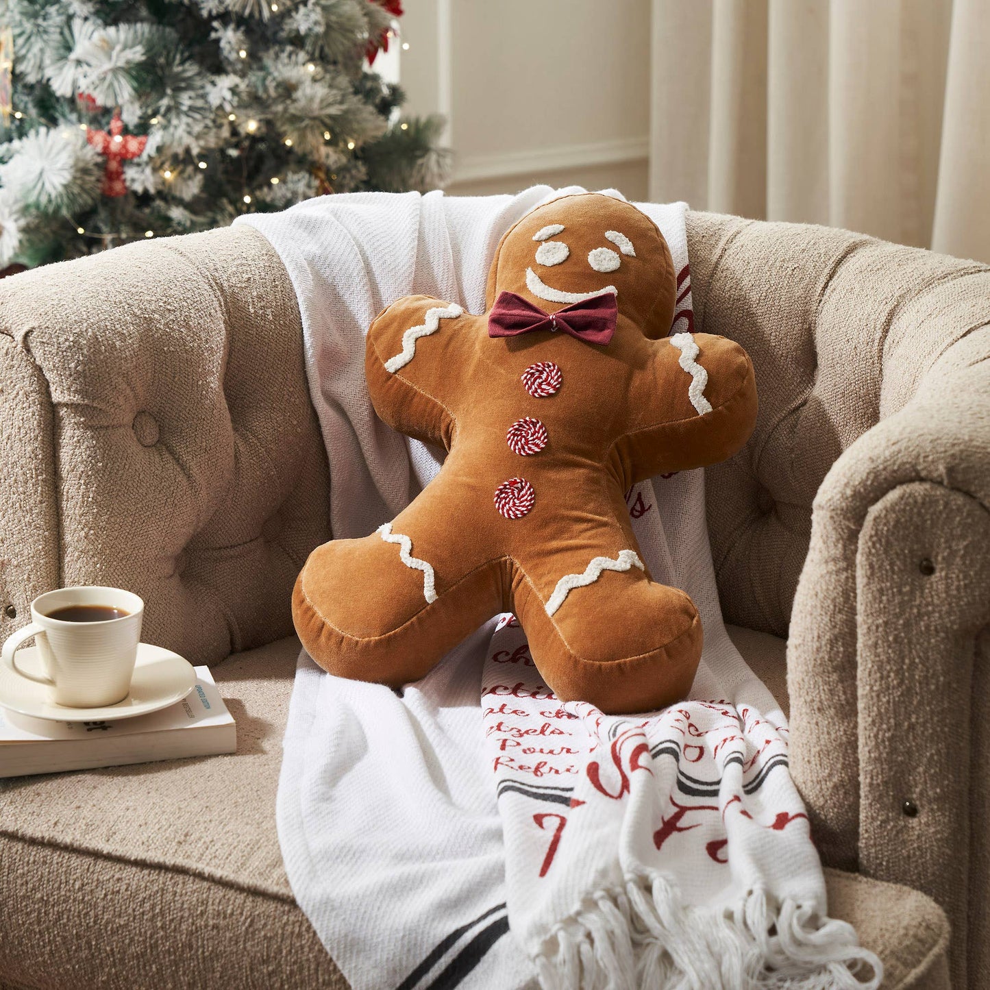 Mr gingerbread man pillow 
