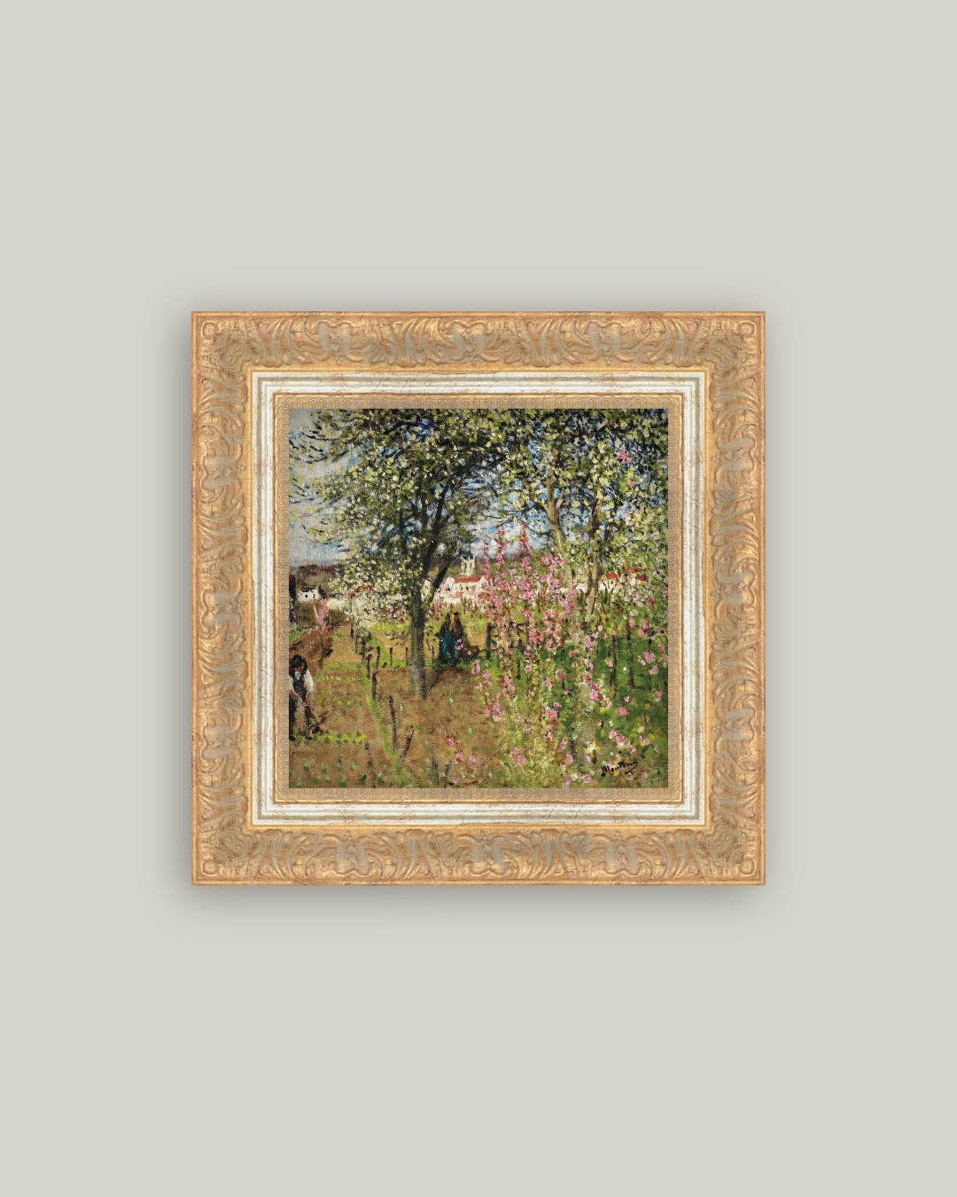 Garden at Vétheuil – Claude Monet Framed Art Print PREORDER