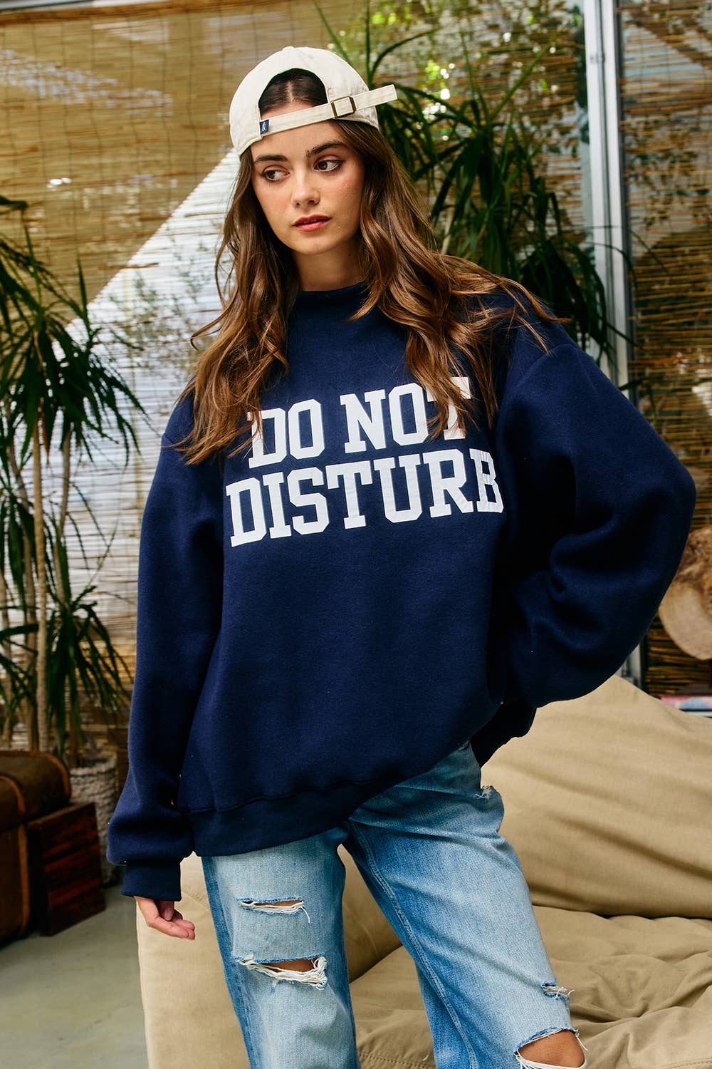 Homebody Reversible Mock Neck Sweatshirt