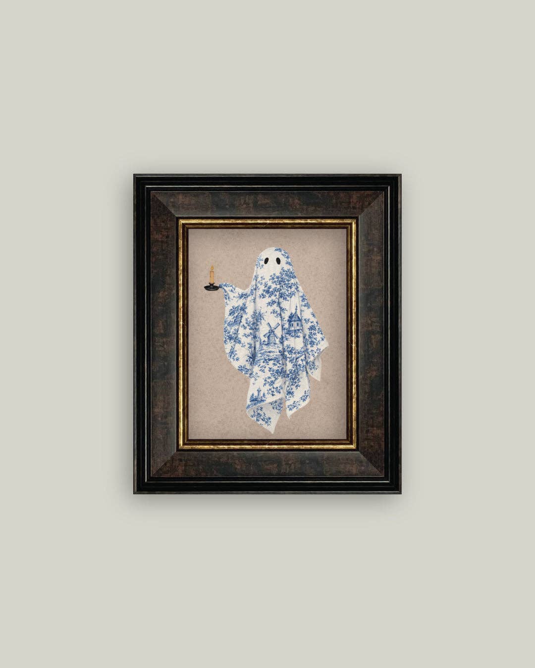 Blue Toile Ghost Art Print PREORDER