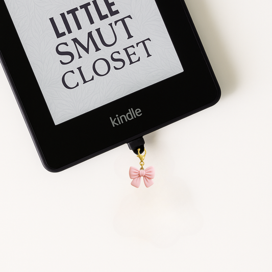 Pink Bow Kindle Charm | USB-C Dust Plug