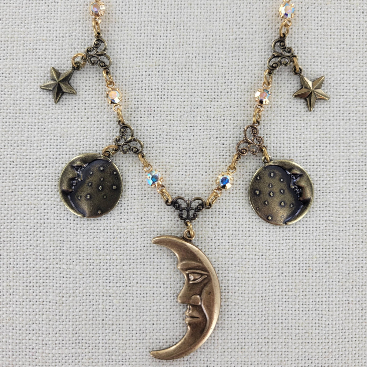 Celestial Moon & Stars Necklace