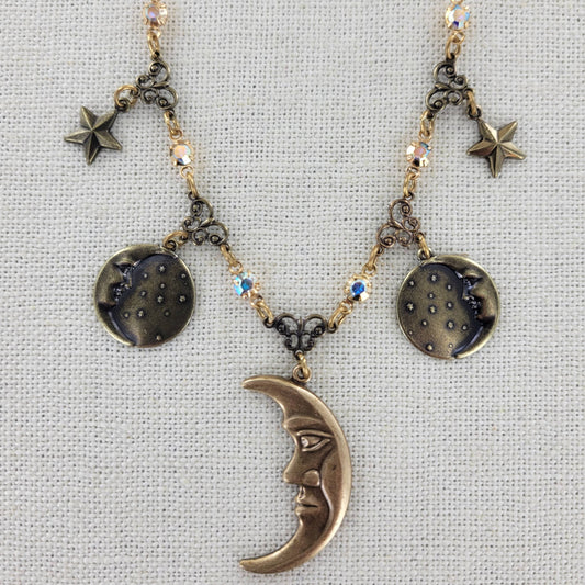 Celestial Moon & Stars Necklace