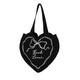Book Lover Heart Embroidered Tote Bag