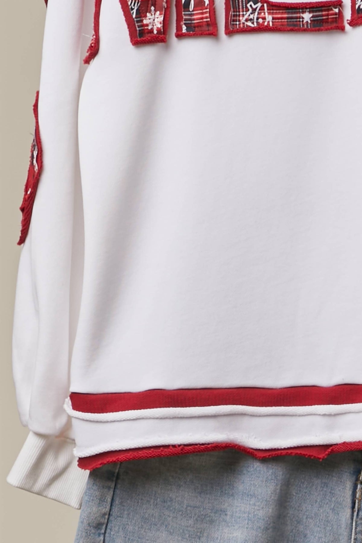Plaid Christmas Varsity Sweatshirt