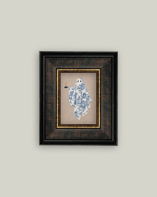 Blue Toile Ghost Art Print PREORDER