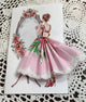 Lady in the Mirror Hankie Card