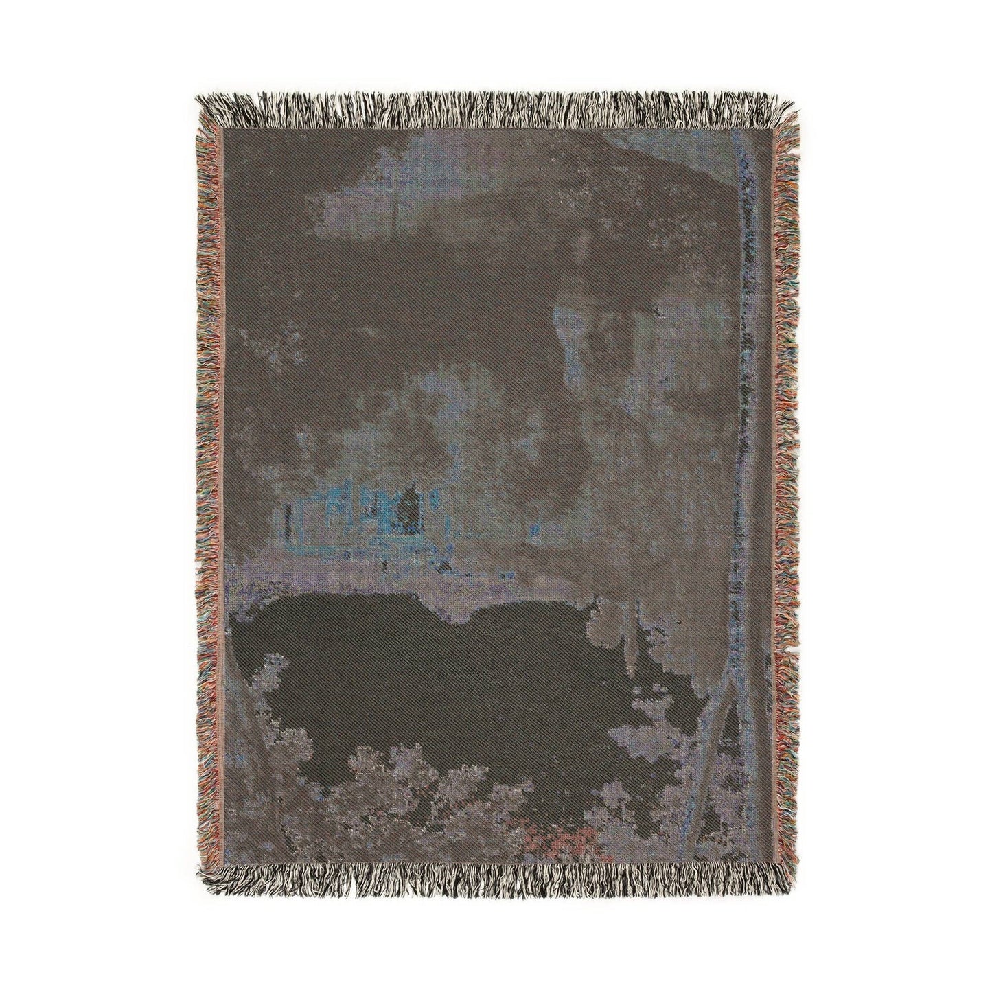 Verdure Cottage Landscape Woven Throw Blanket