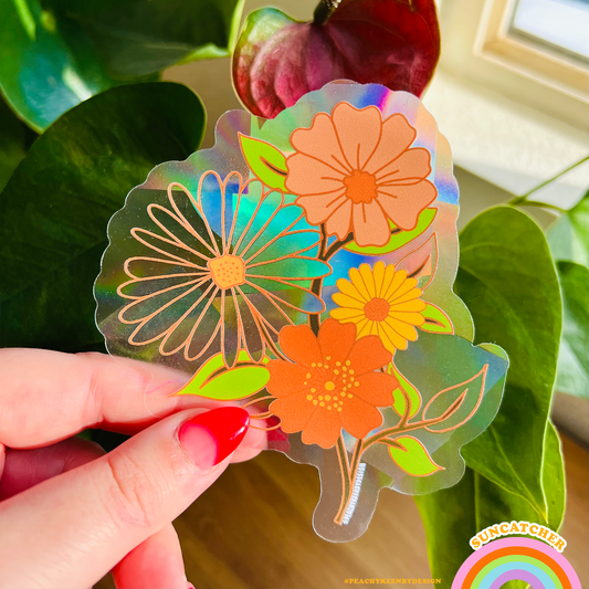 SUNCATCHER Retro Flower Power