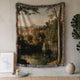 Verdure Cottage Landscape Woven Throw Blanket