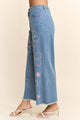 Meadow Bloom Embroidered Denim Jeans